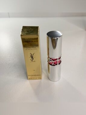 NEW Yves Saint Laurent Love-Shine Candy Glaze Lip Gloss Stick - Bright Pink